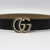 Gucci GG Diamond Buckle Leather Belt 40mm