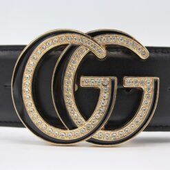 Gucci GG Diamond Buckle Leather Belt 40mm