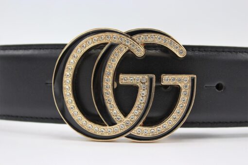 Gucci GG Diamond Buckle Leather Belt 40mm