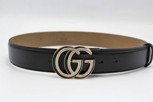Gucci GG Diamond Buckle Leather Belt 40mm