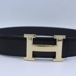 H Buckle Belt Reversible Dark Blue&Black Belt - Brands Gateway