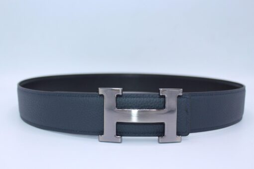 H Buckle Belt Reversible Dark Blue&Black Belt - Brands Gateway