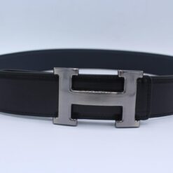 H Buckle Belt Reversible Dark Blue&Black Belt - Brands Gateway