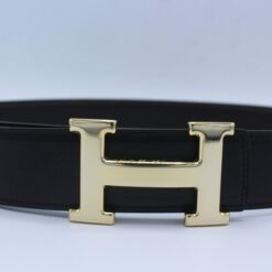 H Buckle Belt Reversible Dark Brown&Black - Brands Gateway