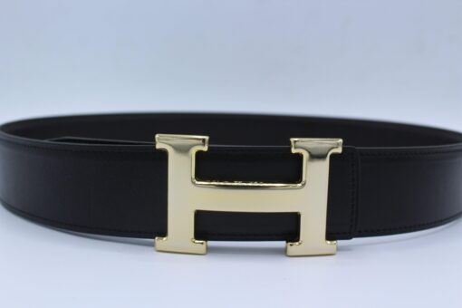 H Buckle Belt Reversible Dark Brown&Black - Brands Gateway
