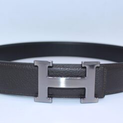 H Buckle Belt Reversible Dark Brown&Black - Brands Gateway