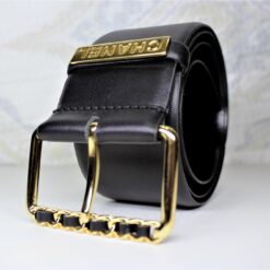 Larger Leather Belt Gold Buckle - Brands Gateway
