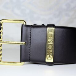 Larger Leather Belt Gold Buckle - Brands Gateway