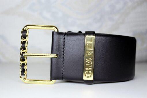 Larger Leather Belt Gold Buckle - Brands Gateway
