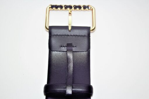 Larger Leather Belt Gold Buckle - Brands Gateway