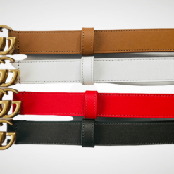 Gucci Leather Belt Gold Buckle 25 mm