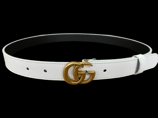 Gucci Leather Belt Gold Buckle 25 mm