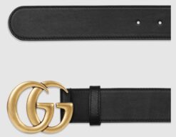 Leather Belt Gold / Silver Buckle 35 mm - Brands Gateway