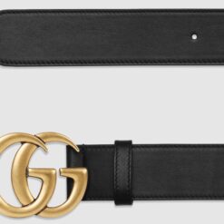 Leather Belt Gold / Silver Buckle 35 mm - Brands Gateway