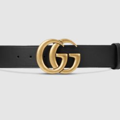 Leather Belt Gold / Silver Buckle 40 mm - Brands Gateway