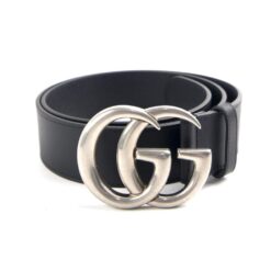 Leather Belt Gold / Silver Buckle 40 mm - Brands Gateway