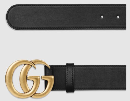 Leather Belt Gold / Silver Buckle 40 mm - Brands Gateway