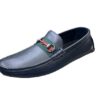 Men's Gucci Shoes with Web Blue in calf leather