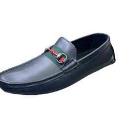 Men's Gucci Shoes with Web Blue in calf leather