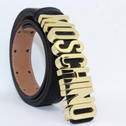Moschino Black Leather Belt - Brands Gateway