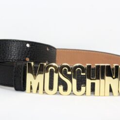 Moschino Black Leather Belt - Brands Gateway