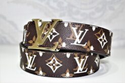 Louis Vuitton New Brown Monogram Leather Belt