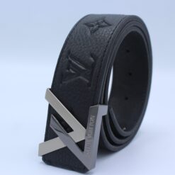 New Buckle Black Leather Belt - Brands Gateway