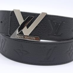 New Buckle Black Leather Belt - Brands Gateway