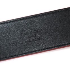 Red Monogram Leather Belt - Brands Gateway