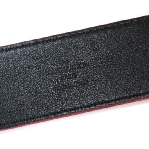 Red Monogram Leather Belt - Brands Gateway