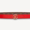 Red Reversible Leather Belt - Brands Gateway