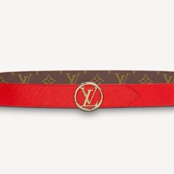 Red Reversible Leather Belt - Brands Gateway