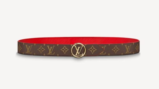 Red Reversible Leather Belt - Brands Gateway