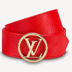 Red Reversible Leather Belt - Brands Gateway