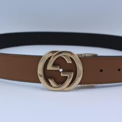 Reversible GG Buckle Leather Belt - Brands Gateway