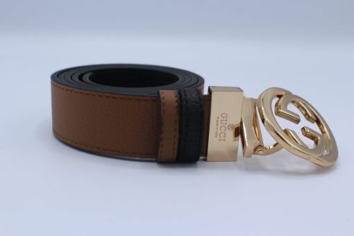 Reversible GG Buckle Leather Belt - Brands Gateway