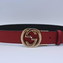 Reversible GG Buckle Leather Belt - Brands Gateway
