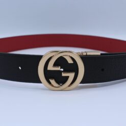 Reversible GG Buckle Leather Belt - Brands Gateway