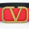 Valentino Reversible V Logo Signature Belt in Glossy Calfskin