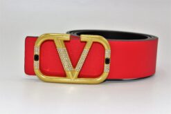 Reversible Valentino designer belt with V Logo buckle