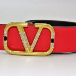 Reversible Valentino designer belt with V Logo buckle