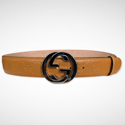 Gucci Signature Leather Belt Brown