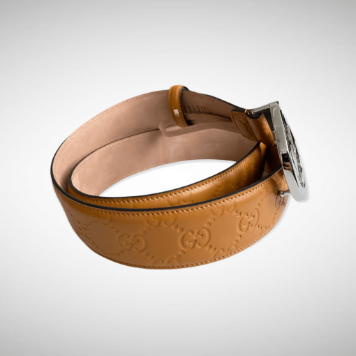 Gucci Signature Leather Belt Brown