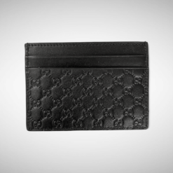 Gucci Signature Web Card Case Black