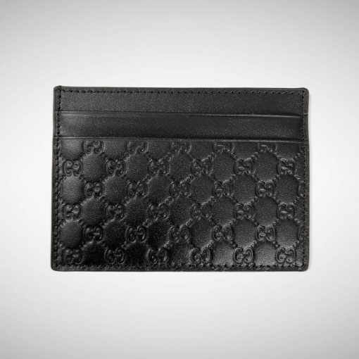 Gucci Signature Web Card Case Black