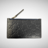 Gucci Signature Web Card Case Black Zipper