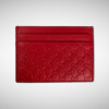 Gucci Signature Web Card Case Red Zipper