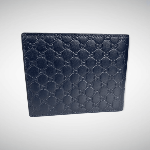 Gucci Signature Web Wallet Dark Blue