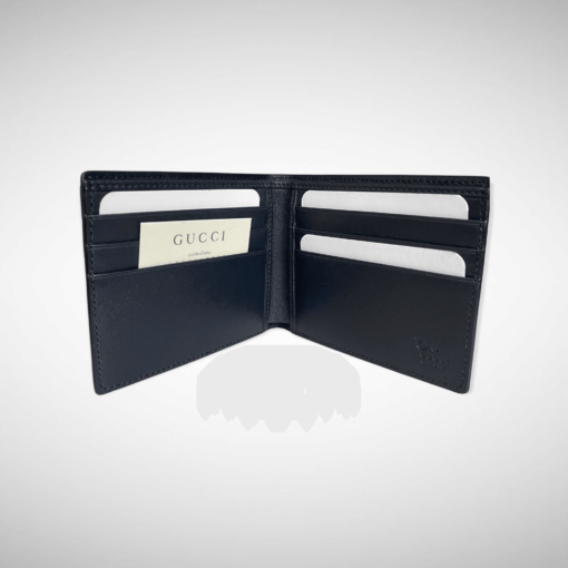 Gucci Signature Web Wallet Dark Blue