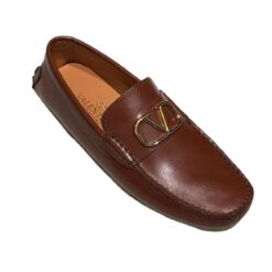 V Buckle Leather Shoe - Brands Gateway